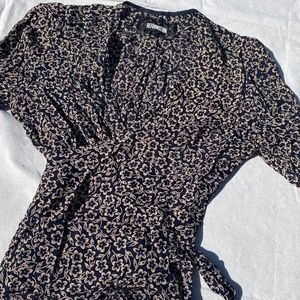 Reformation Floral Wrap Blouse